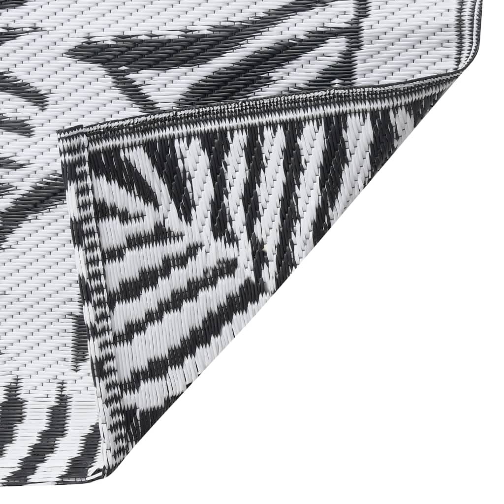Outdoor Carpet ARAKIL White and Black 160x230 cm PP