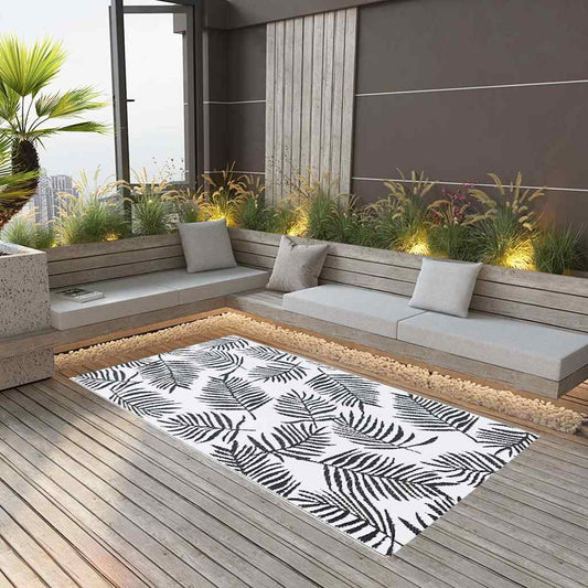 Outdoor Carpet | White and Black | Polypropylene | 160x230 cm