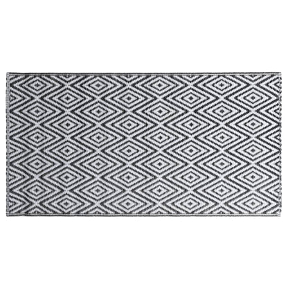 Outdoor Carpet ARAKIL White and Black 80x150 cm PP
