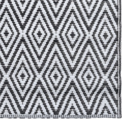 Outdoor Carpet ARAKIL White and Black 80x150 cm PP