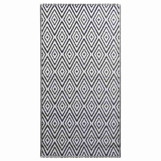 Outdoor Carpet | White and black | Polypropylene (PP) | 120 x 180 cm