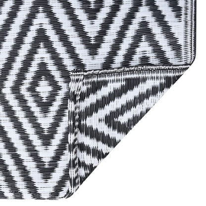 Outdoor Carpet ARAKIL White and Black 120x180 cm PP