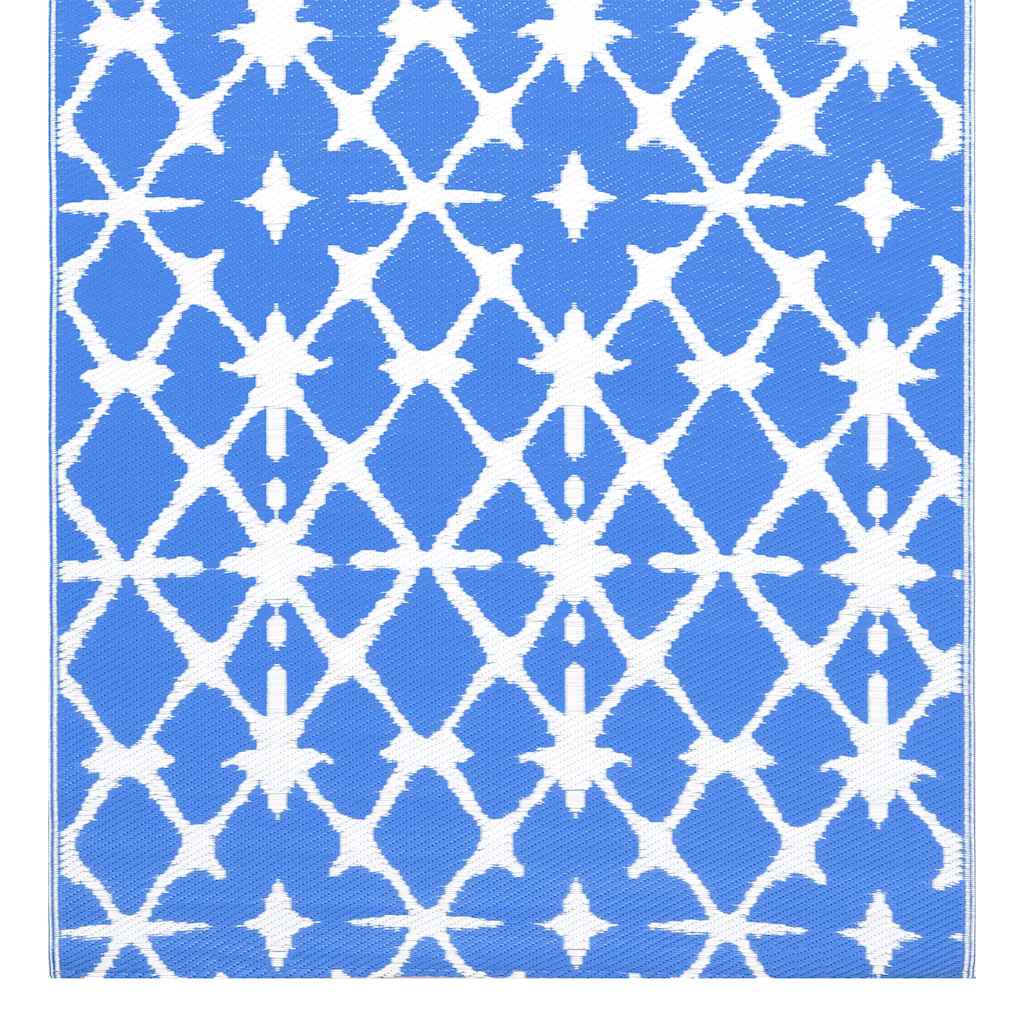 Outdoor Carpet ARAKIL Blue and White 80x150 cm PP