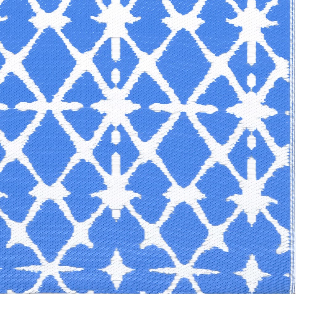 Outdoor Carpet ARAKIL Blue and White 190x290 cm PP