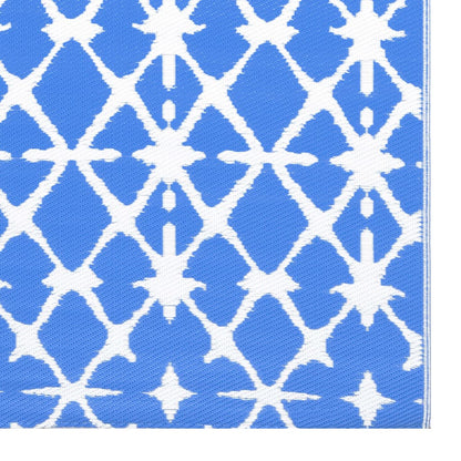 Outdoor Carpet ARAKIL Blue and White 190x290 cm PP