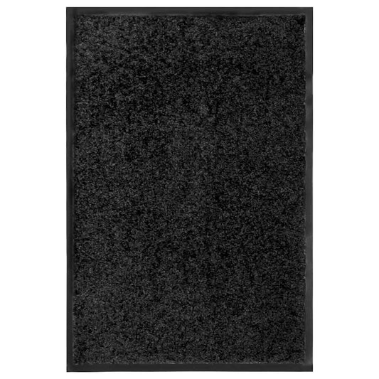 Door Mat | Black | Polyamide | 60 x 40 cm | Non-slip | Door Mat