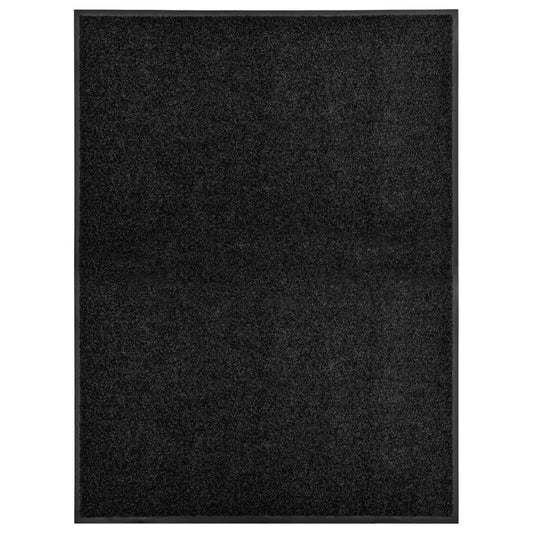 Door Mat | Black | Polyamide with PVC backing | 90x120 cm | Doormat