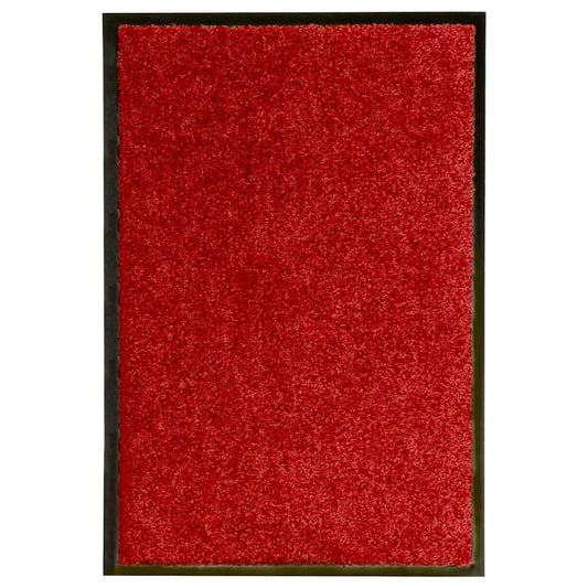 Door Mat | Red and Black | Polyamide, PVC | 40x60 cm | Non-slip | Doormat