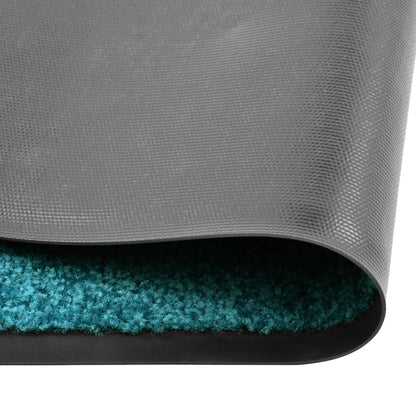 Doormat Washable Cyan 90x120 cm