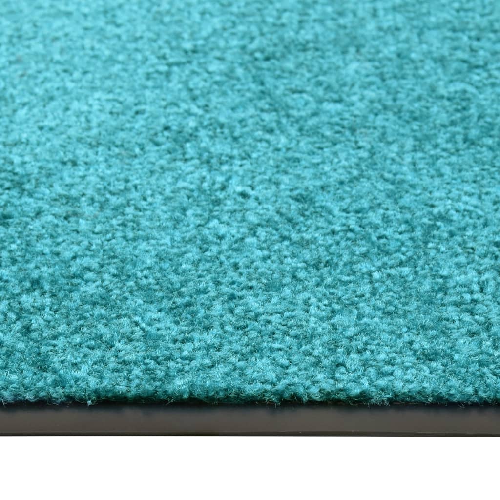 Doormat Washable Cyan 90x150 cm