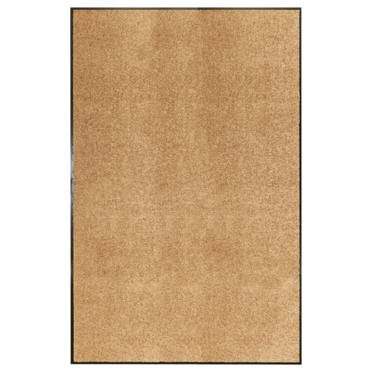 Doormat | Cream and Black Border | Polyamide Top with PVC Backing