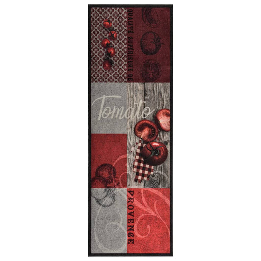 Kitchen Floor Mat | Red, Grey, Black | Polyamide | 60x180 cm