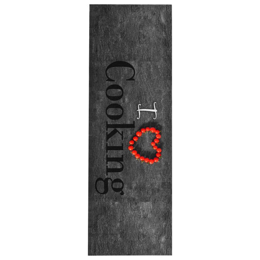 Kitchen Floor Mat | Multicolour (Black, Red, Grey) | Polyamide, Latex