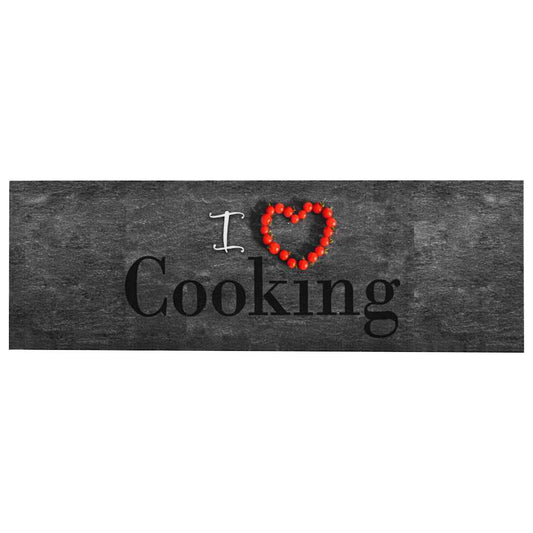 Kitchen Floor Mat | Grey | Polyamide | 60x180 cm | Non-slip