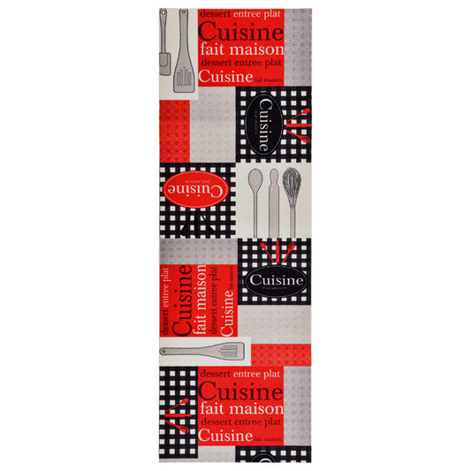Kitchen Floor Mat | Multicolour with red, black, and grey