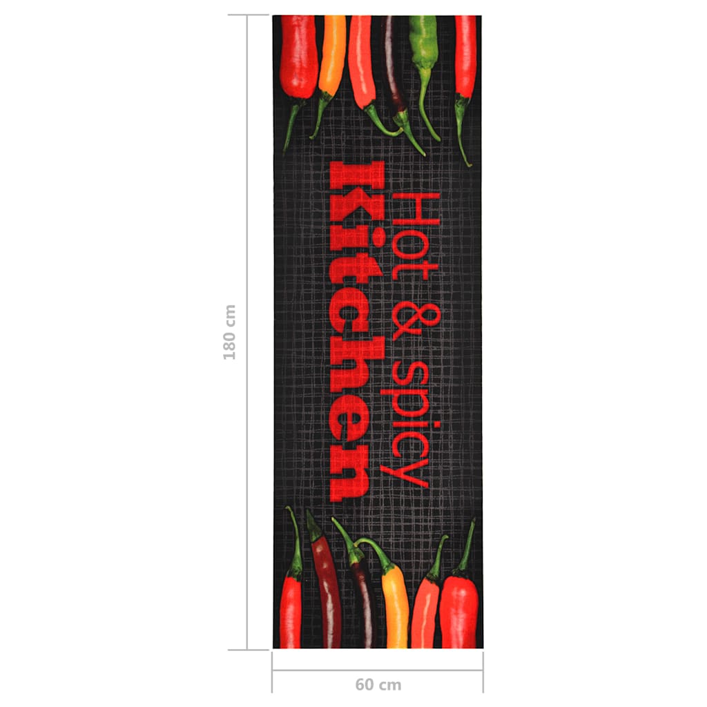 323480 vidaXL Kitchen Floor Mat Washable Hot&Spicy 60x180 cm