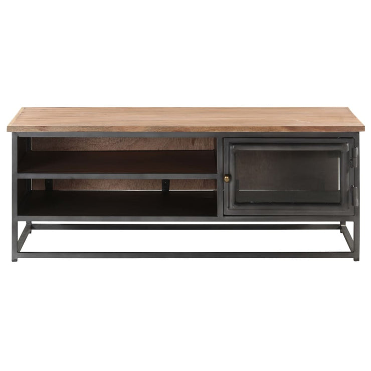 Coffee Table Gray 35.4"x19.7"x13.8" Solid Acacia Wood