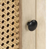 Bedside Cabinet 40x30x50 cm Solid Mango Wood and Natural Cane