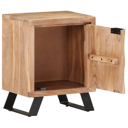 vidaXL Bedside Cabinet Natural Wood Solid Acacia Wood Medium