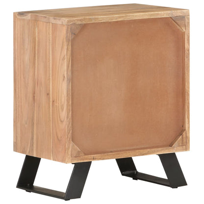 vidaXL Bedside Cabinet Natural Wood Solid Acacia Wood Medium