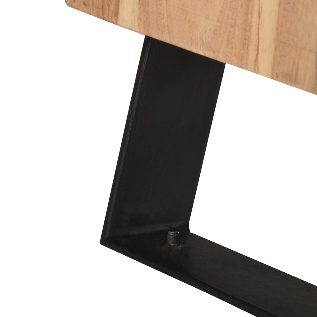vidaXL Bedside Cabinet Natural Wood Solid Acacia Wood Medium