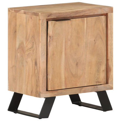 vidaXL Bedside Cabinet Natural Wood Solid Acacia Wood Medium