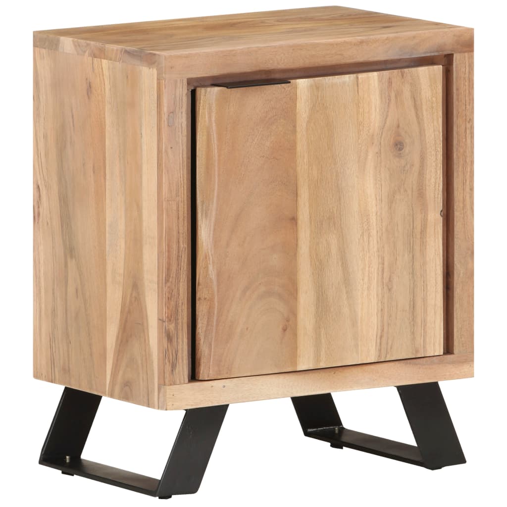 vidaXL Bedside Cabinet Natural Wood Solid Acacia Wood Medium