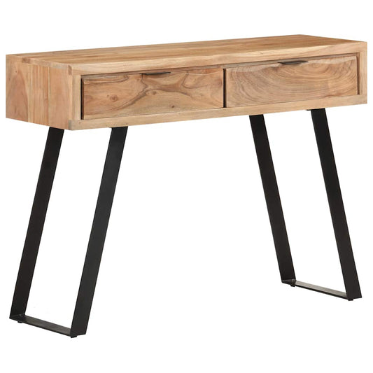 Console Table | Natural Acacia, Black | Solid Acacia wood, Steel | 100 cm