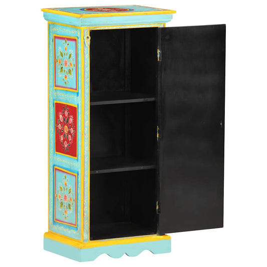 Hand Painted Highboard 40x30x90 cm Solid Mango Wood