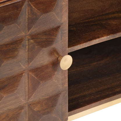 TV Cabinet 124x29x45 cm Solid Mango Wood