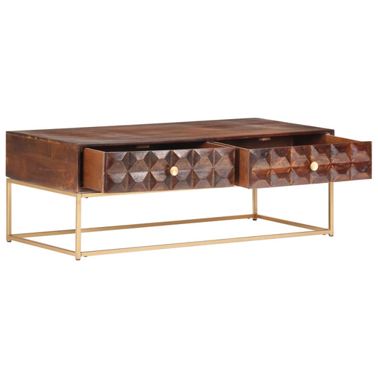 Coffee Table 112x50x40 cm Solid Mango Wood