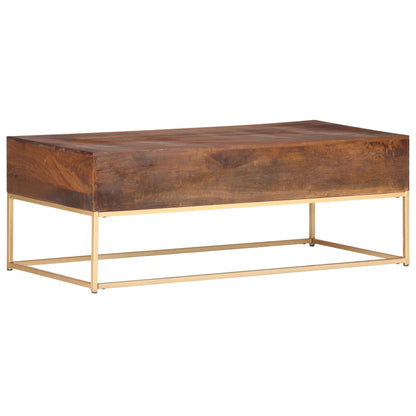 Coffee Table 112x50x40 cm Solid Mango Wood