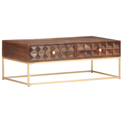 Coffee Table 112x50x40 cm Solid Mango Wood