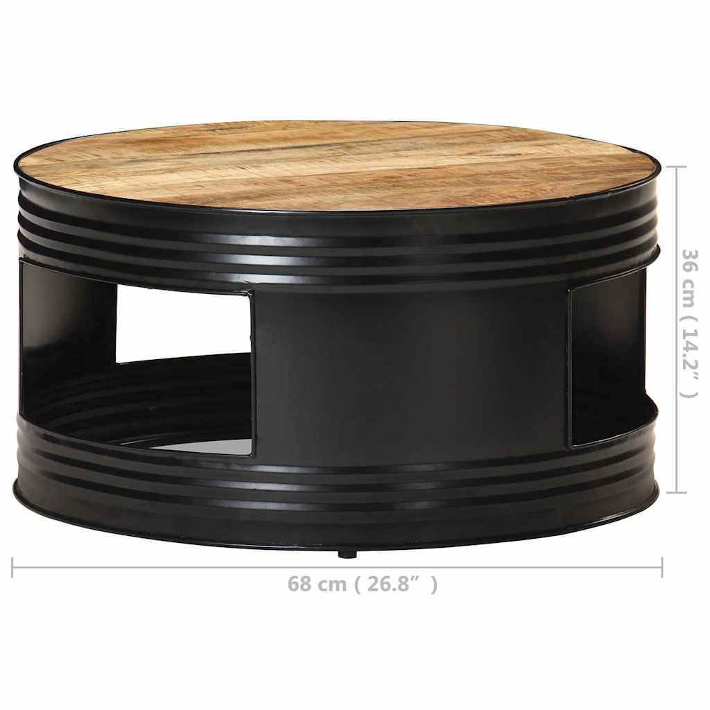 Coffee Table | Black and Natural Wood
