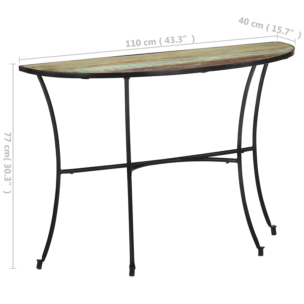 vidaXL Side Table Mixed color finish Solid reclaimed wood Medium Durable