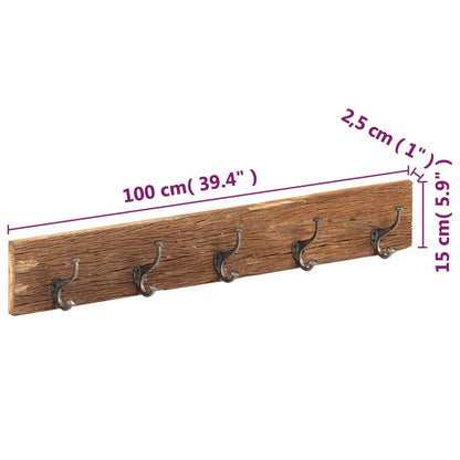 Hall Hanger | Natural Wood | Solid Reclaimed Wood | Medium