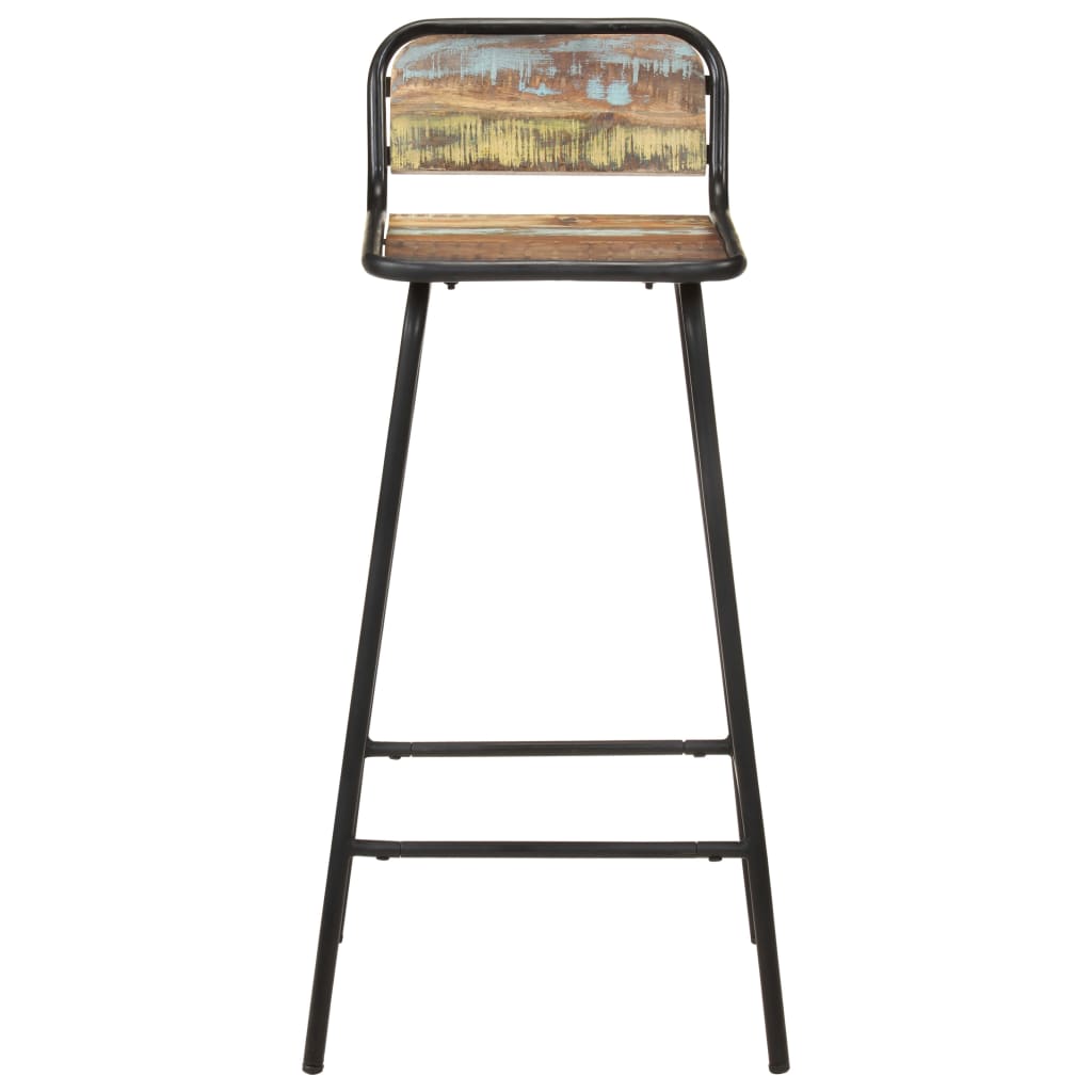 Bar Chair | Set of 2 | Mixed colour finish | Solid reclaimed wood