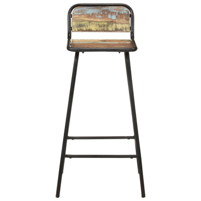 Bar Chair | Set of 2 | Mixed colour finish | Solid reclaimed wood
