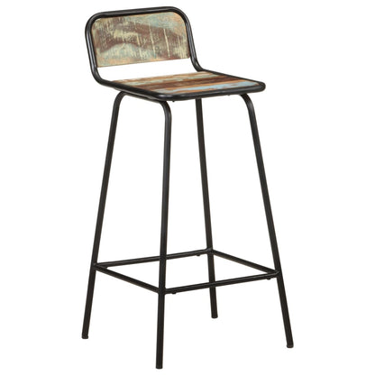 Bar Chair | Set of 2 | Mixed colour finish | Solid reclaimed wood