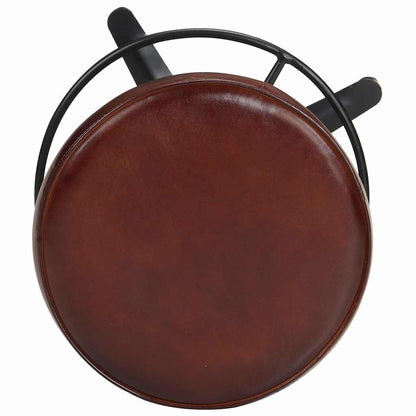 Bar Stools 2 pcs 26" Real Leather