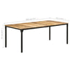 Dining Table 200x100x76 cm Rough Mango Wood