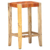 Bar Stools 2 pcs Brown Real Leather 75 cm