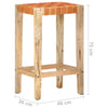 Bar Stools 2 pcs Brown Real Leather 75 cm