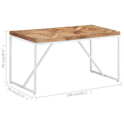 Dining Table 140x70x76 cm Solid Acacia and Mango Wood
