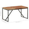 Dining Table 140x70x76 cm Solid Acacia and Mango Wood