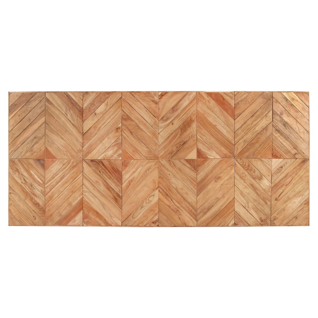 Dining Table | Natural wood with black legs | Solid Acacia wood