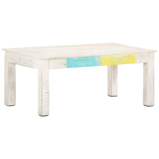 Coffee Table | White | Solid mango wood | Medium | Decorative Inlays