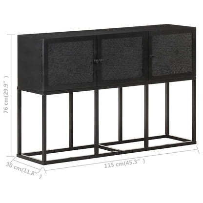 Sideboard | Black | Solid Mango Wood | Sideboard | Rectangular