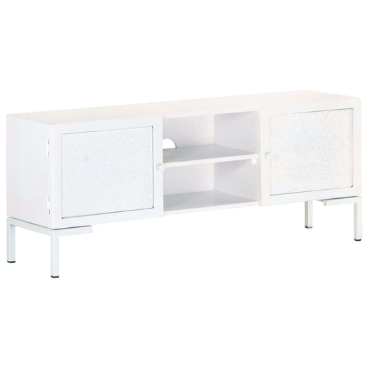 TV Cabinet | White | Solid mango wood, powder-coated steel | Medium