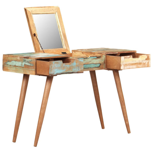 Dressing Table | Mixed colour | Solid reclaimed wood | Medium | Mirror